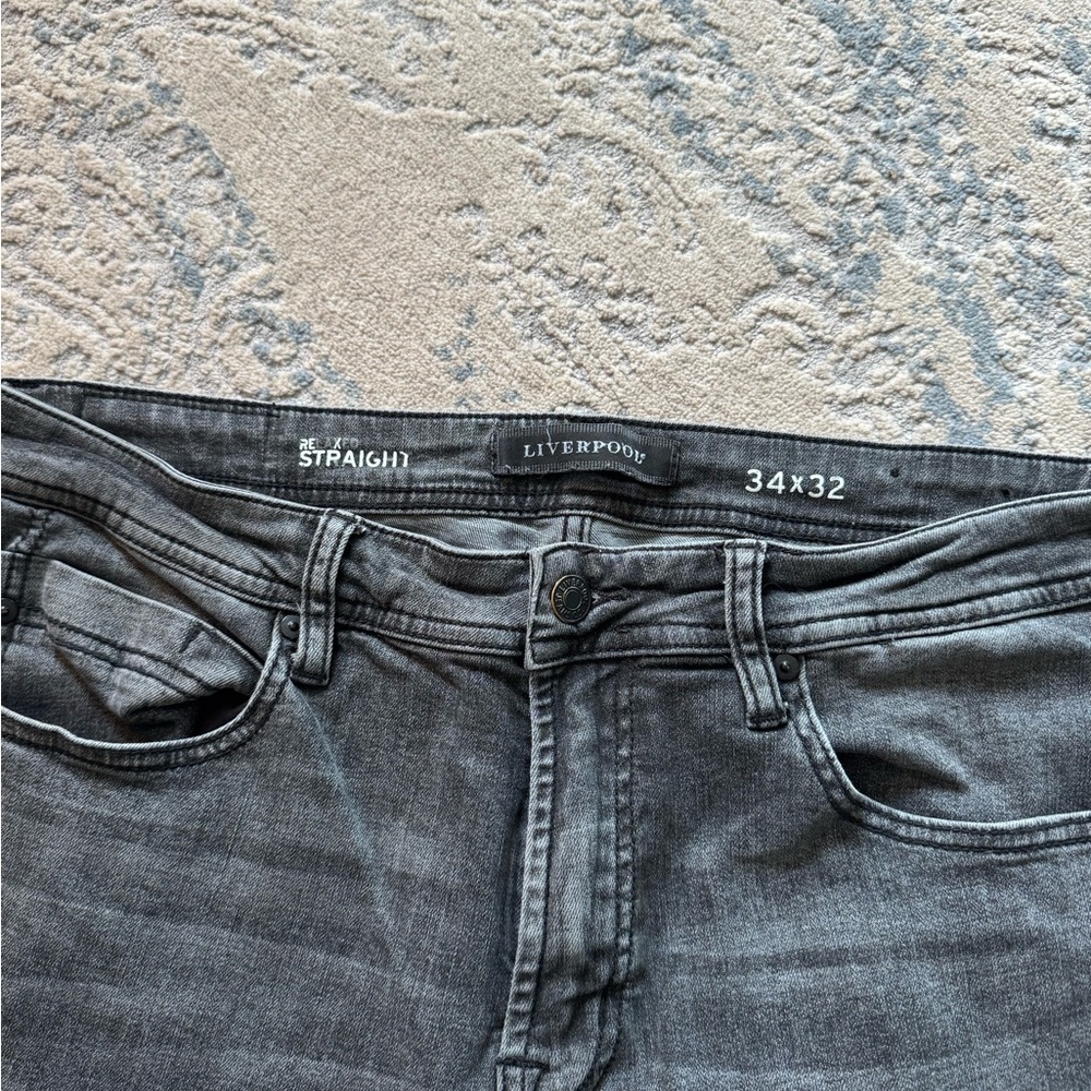 Liverpool Gray Straight Leg Jeans